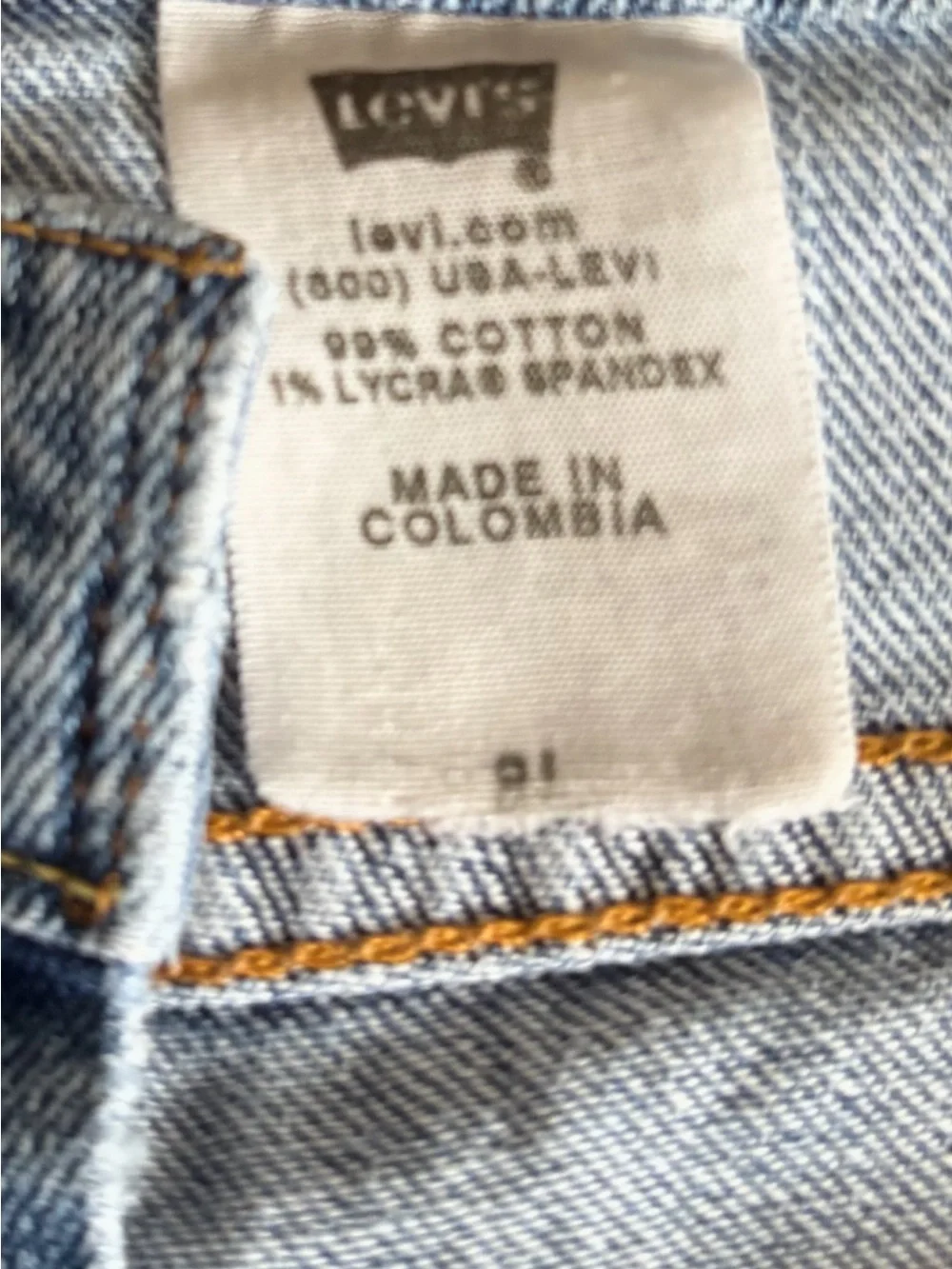 Levi's Light Blue Denim Cutoff Shorts